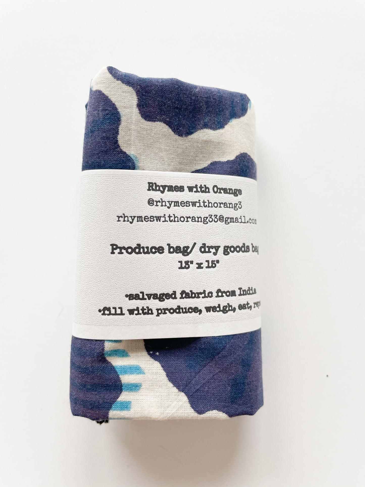 Reusable Zero Waste Organic Cotton Produce + Dry Goods Bags -13" x 15"