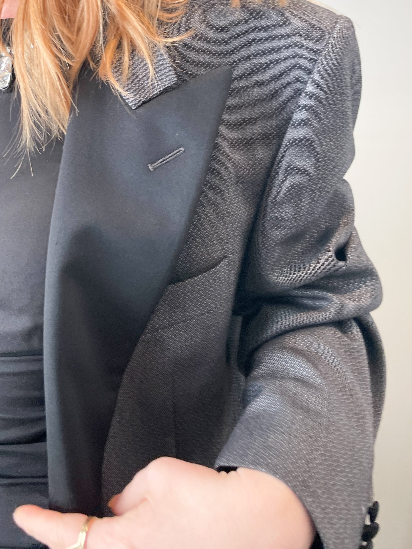 ERMENEGILDO ZEGNA Grey Wool and Silk Jacket Blazer - XL