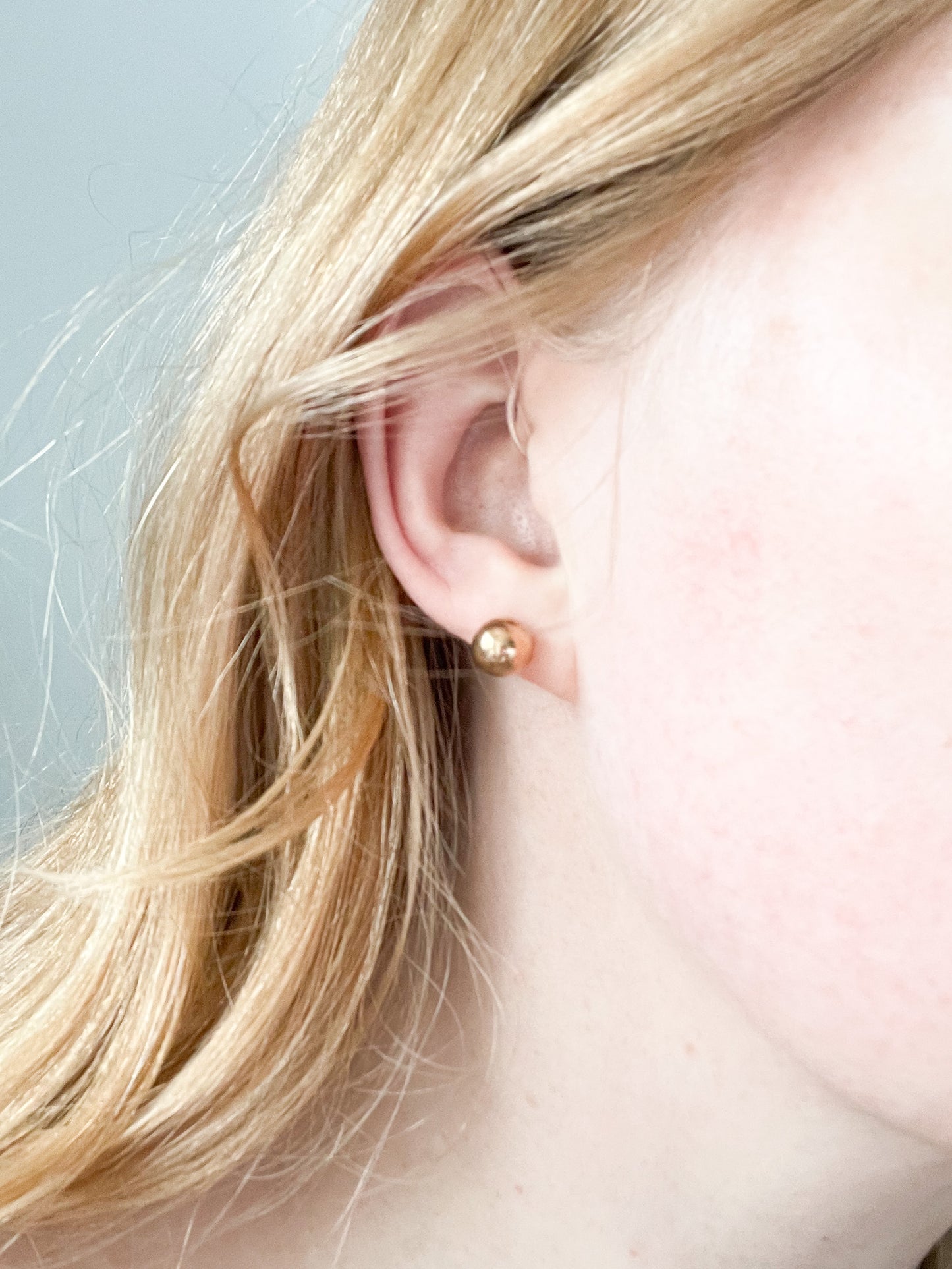 Minimalist Gold Ball Stud Earrings