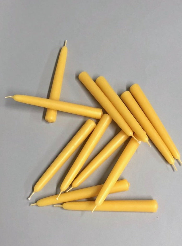 5" Mini Taper / Birthday 100% Beeswax Candles - 12 Pack