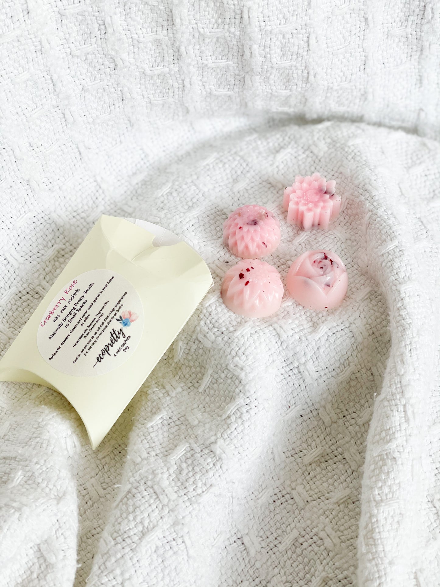 Cranberry Rose Handmade Beeswax Scented Sachets