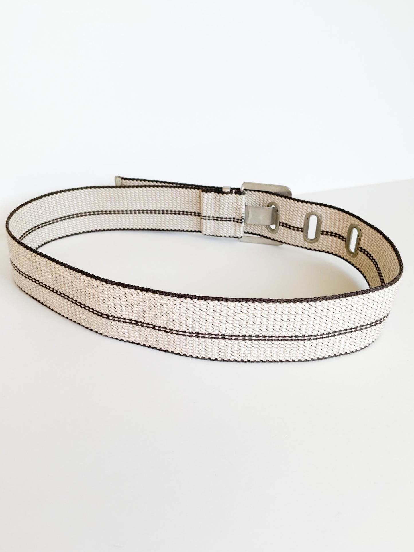 Beige Stripe Utility Belt - M/L