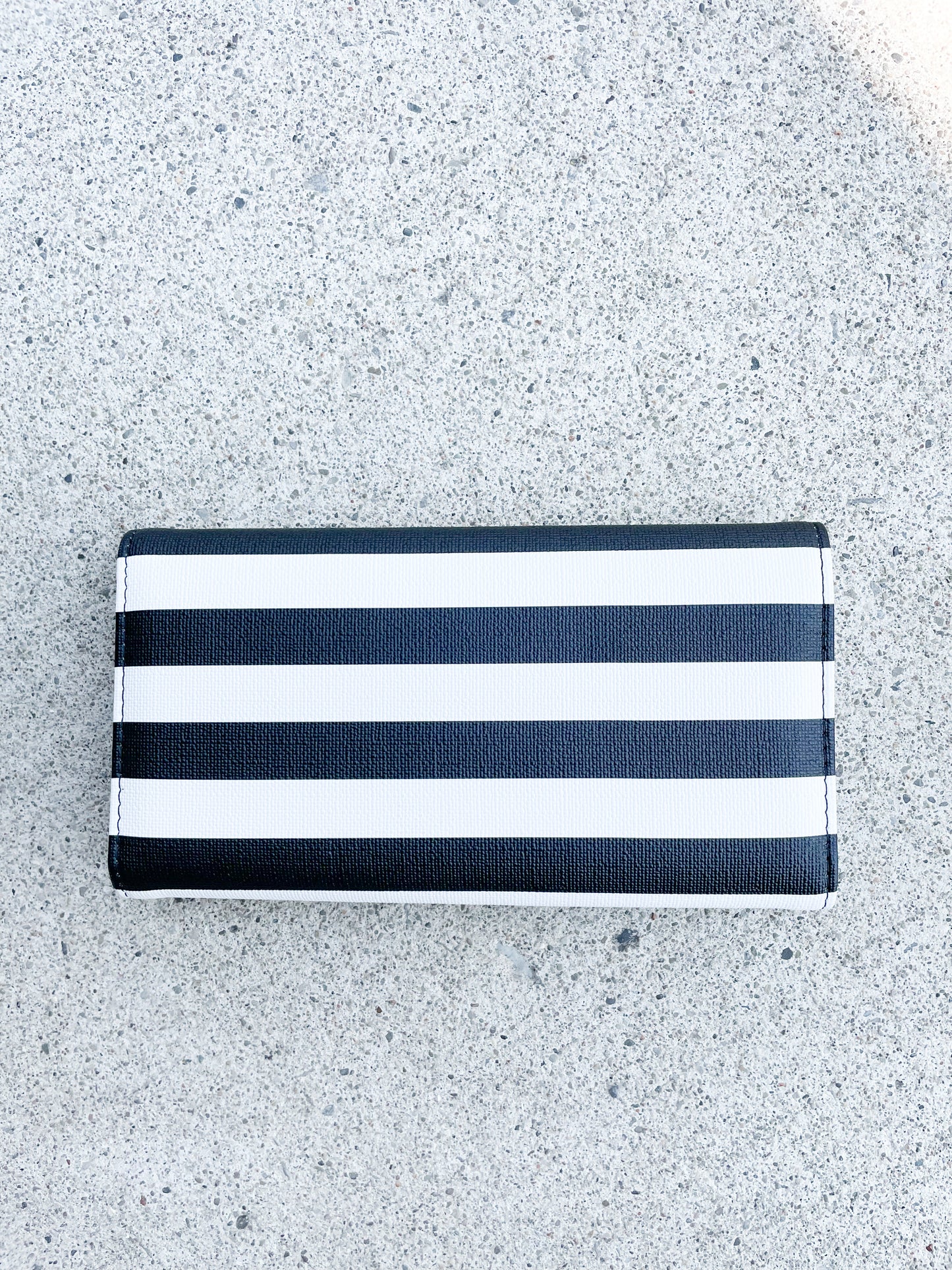 Kut From the Kloth Black White Stripe Wallet NWT