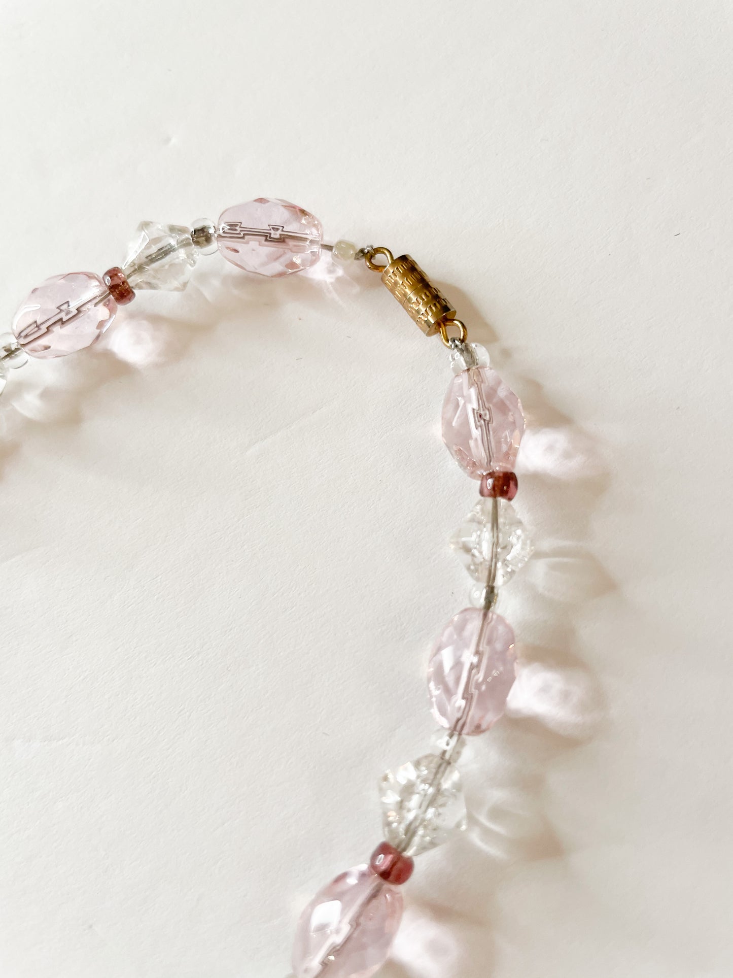 Blush Pink Beaded Necklace