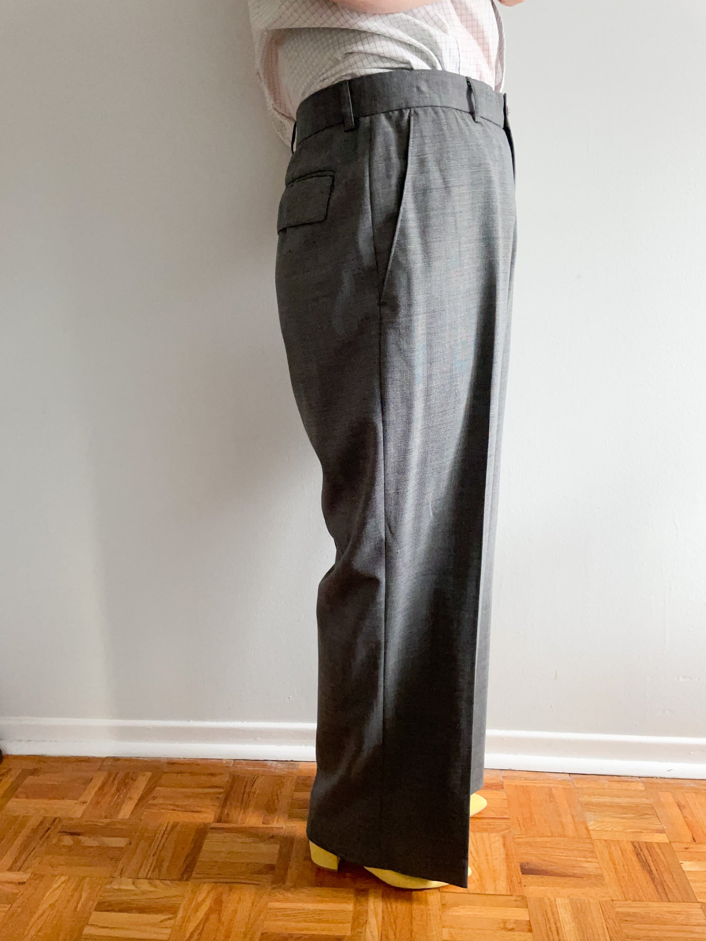 Bertoni Grey Straight Leg Pants- Large