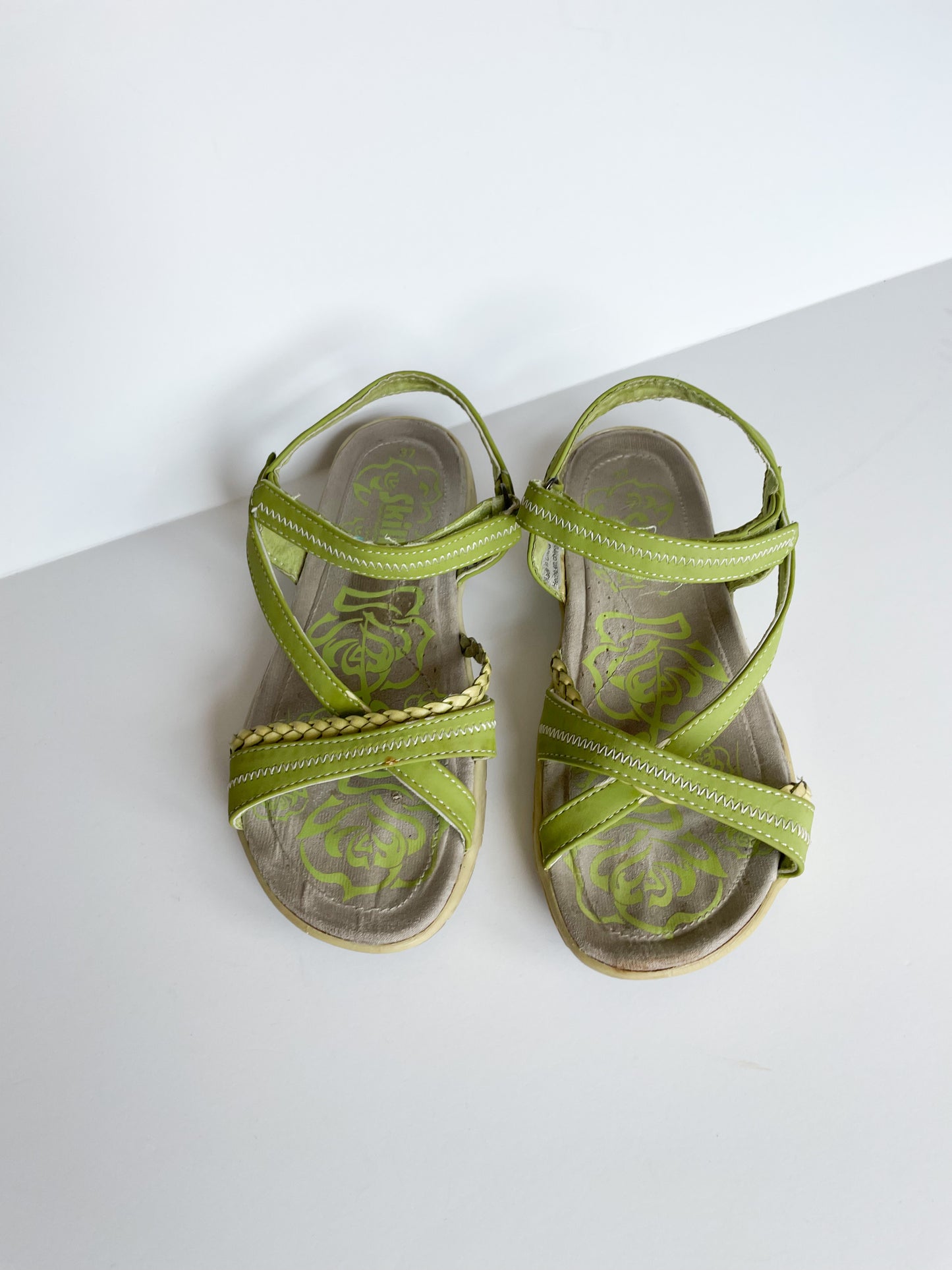 Skills Green Strappy Supportive Sandals - Size 37