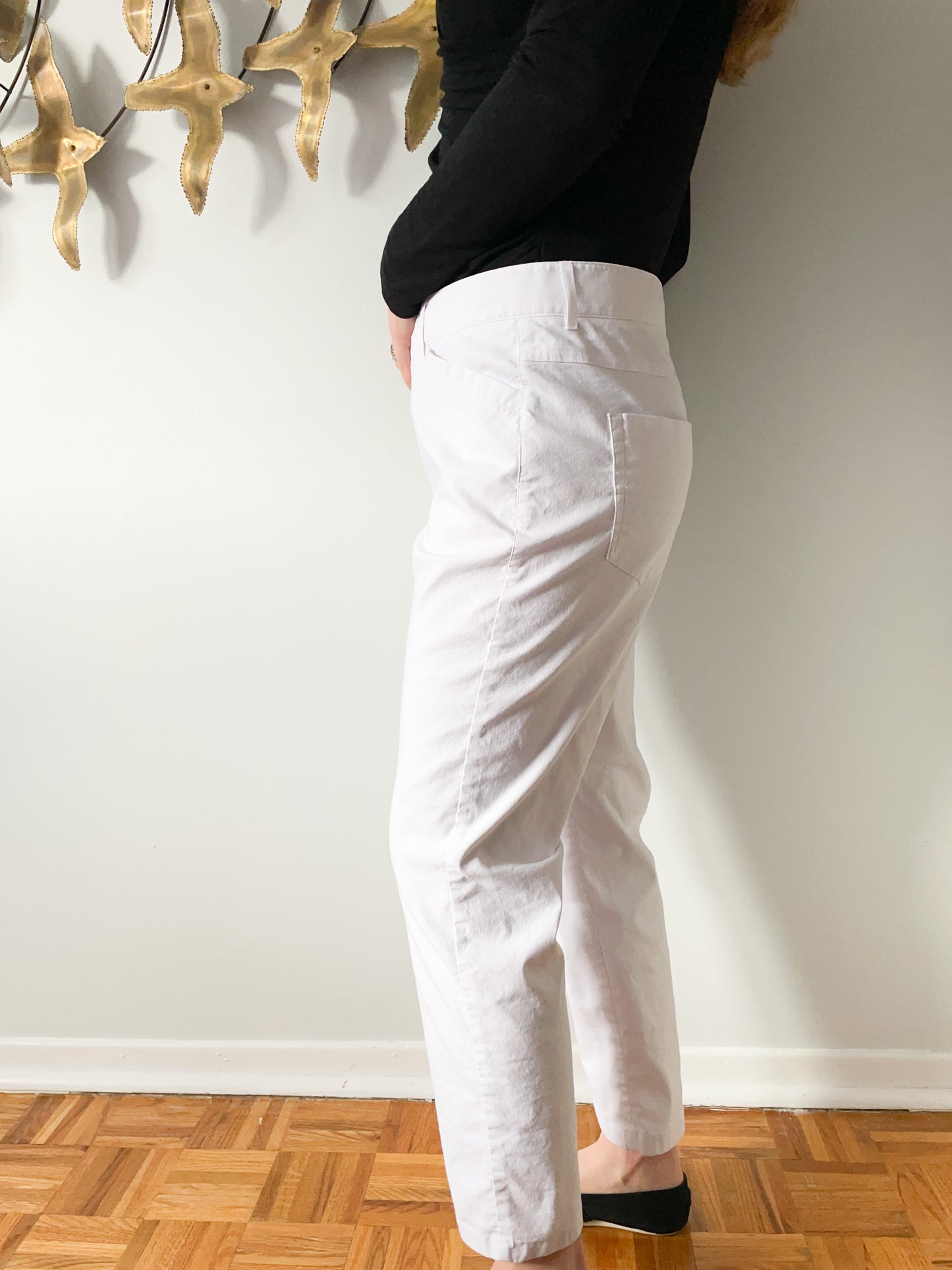 MEXX White High Rise Tapered Cropped Pants - Size 12