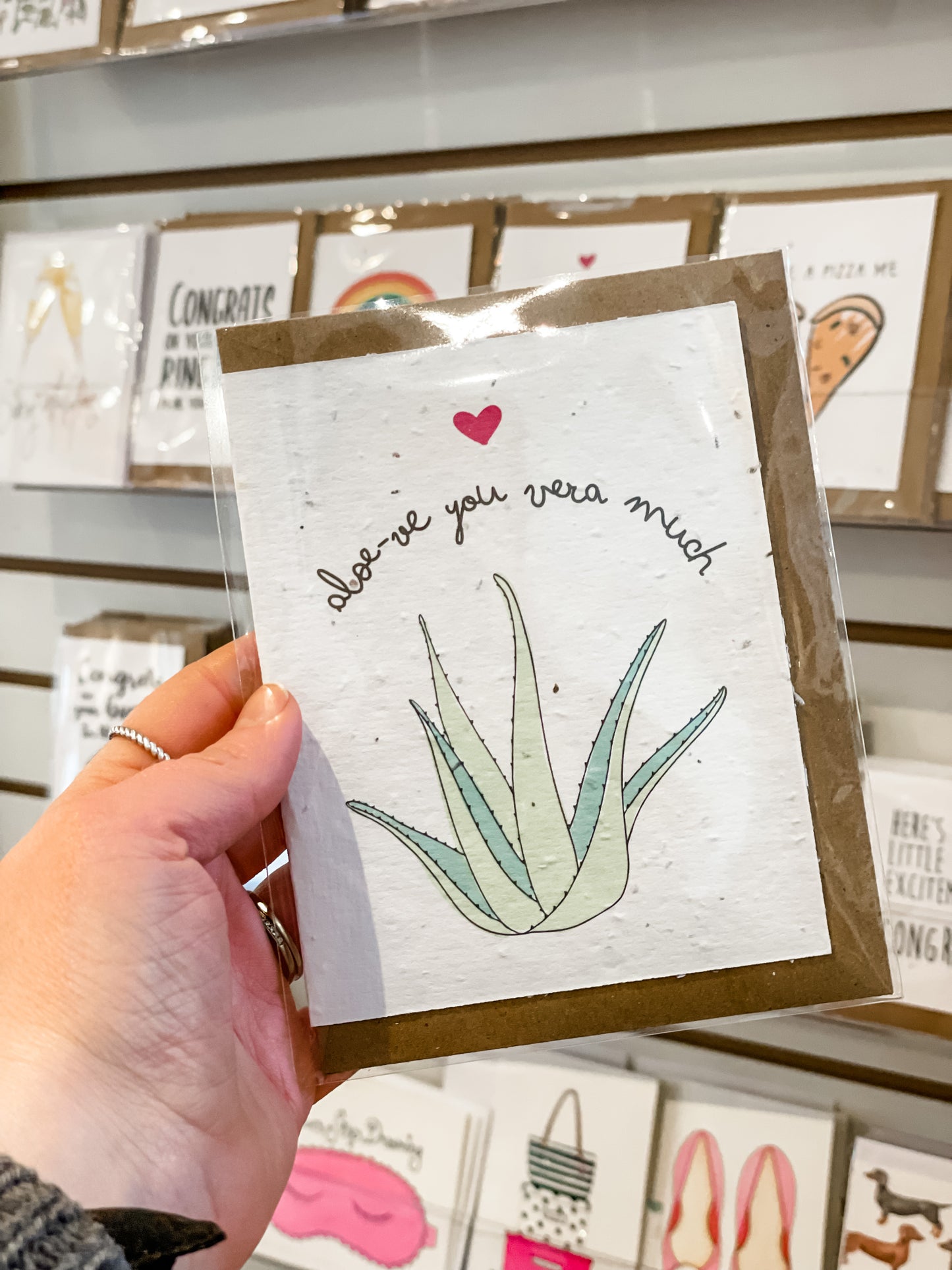 Aloe-ve You Plantable Pun Greeting Card