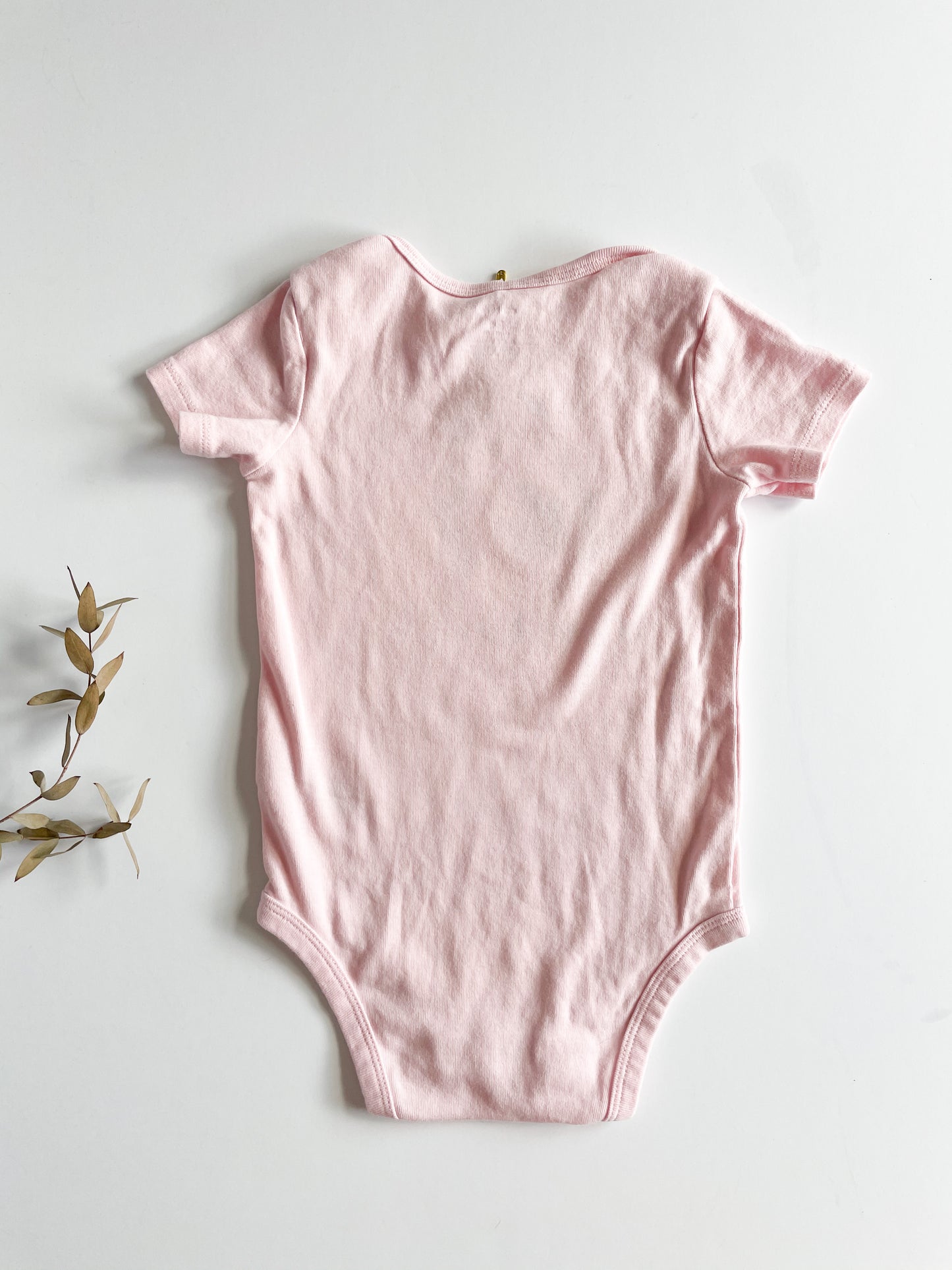 Baby Pink Avocado Guacaholic Upcycled Bodysuit by Eco Pretty - 24 Months