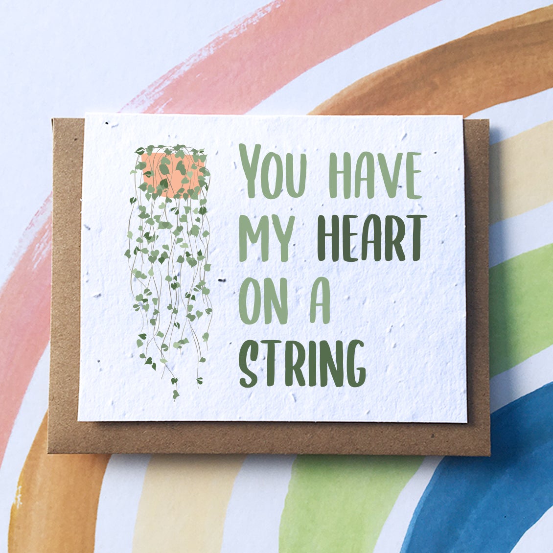 Heart On A String Plantable Greeting Card