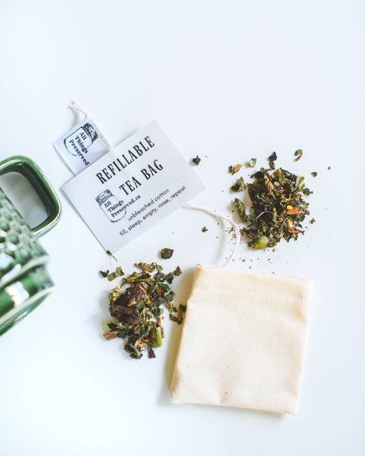 Reusable Tea Bags - Handmade 100% Unbleached Cotton Muslin