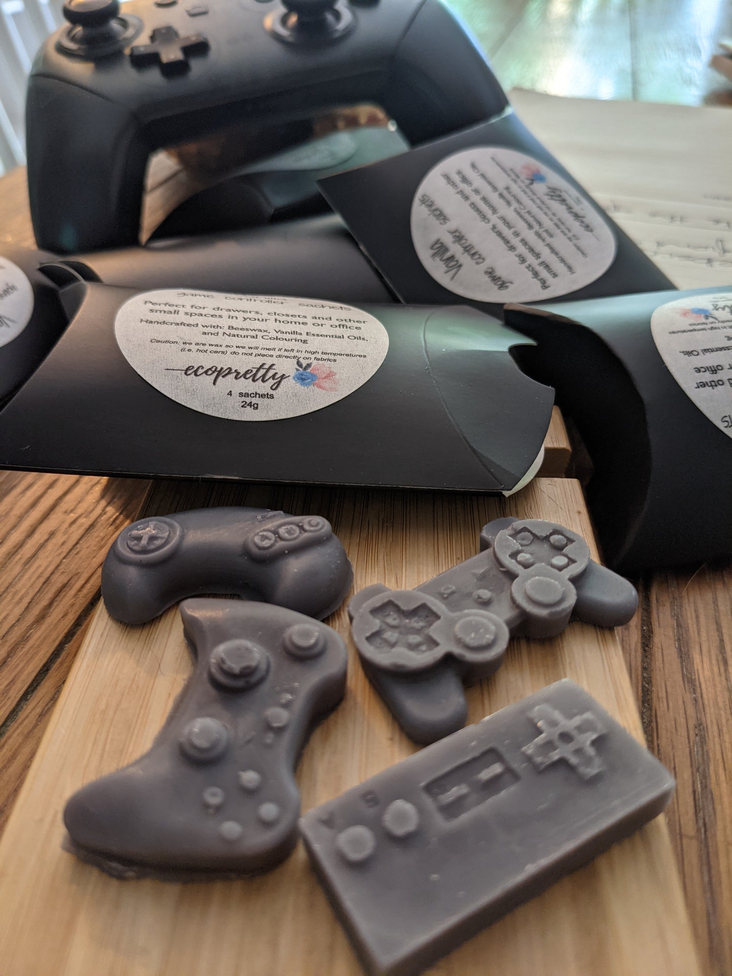 Video Game Controller Natural Citrus Scented Wax Sachets - 4 Pack