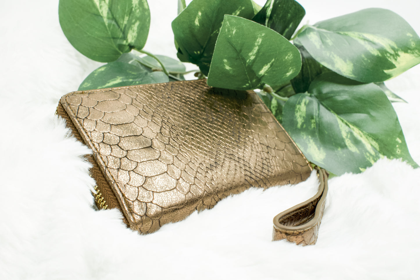 Indigo Bronze Wallet with Strap