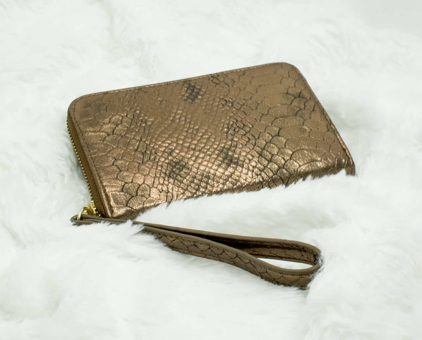 Indigo Bronze Wallet with Strap