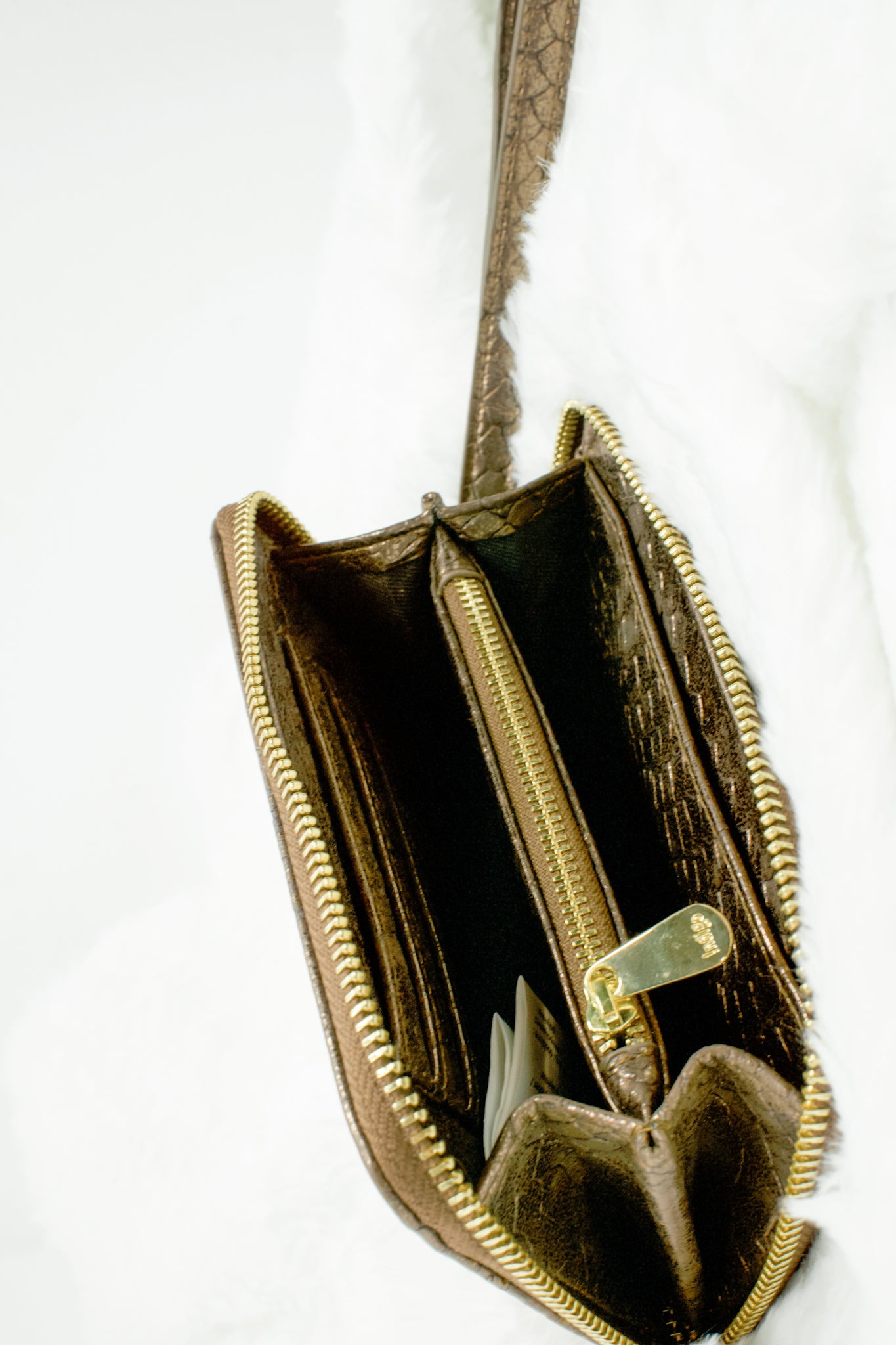 Indigo Bronze Wallet with Strap