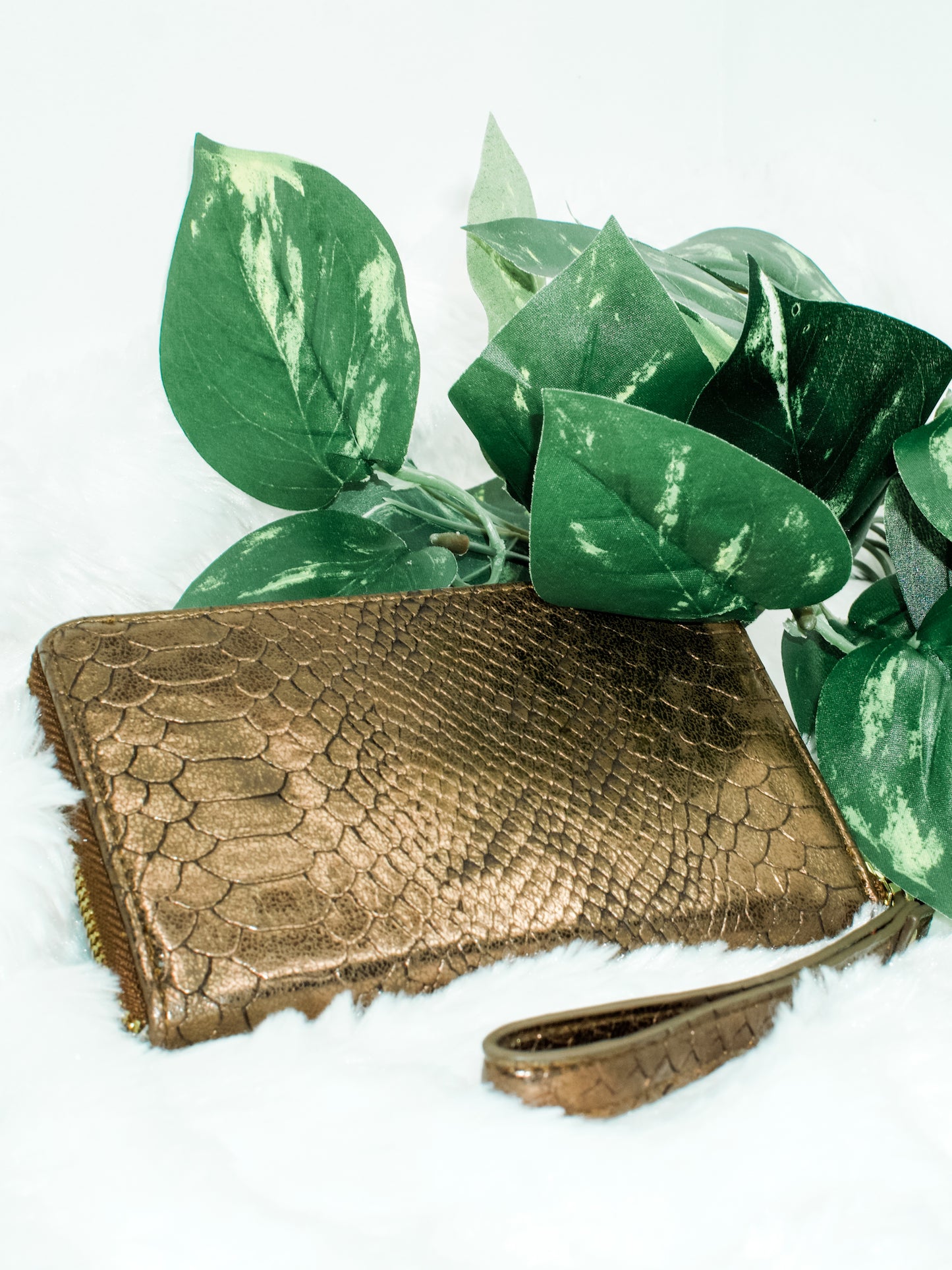 Indigo Bronze Wallet with Strap