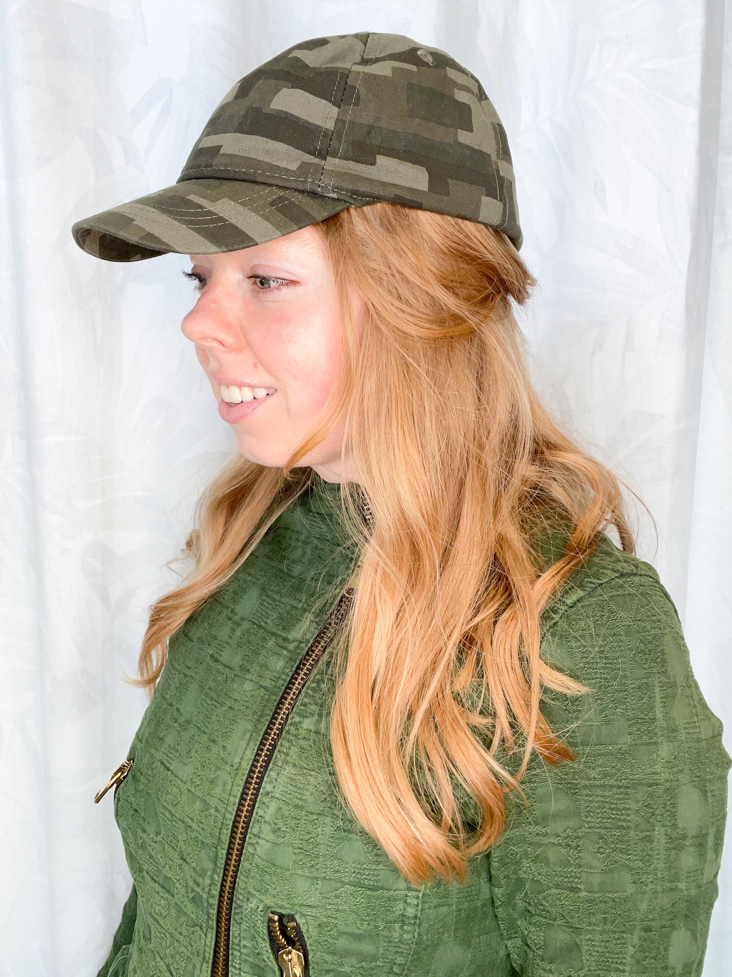 Old Navy Green Camo Cotton Baseball Cap - Large