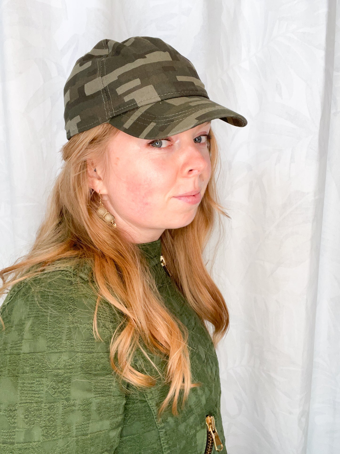 Old Navy Green Camo Cotton Baseball Cap - Large