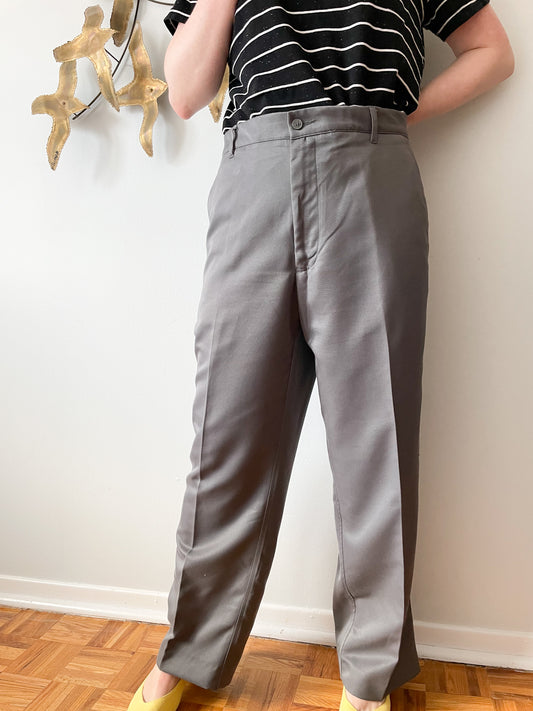 Driven Grey High Rise Trouser Pants - XL