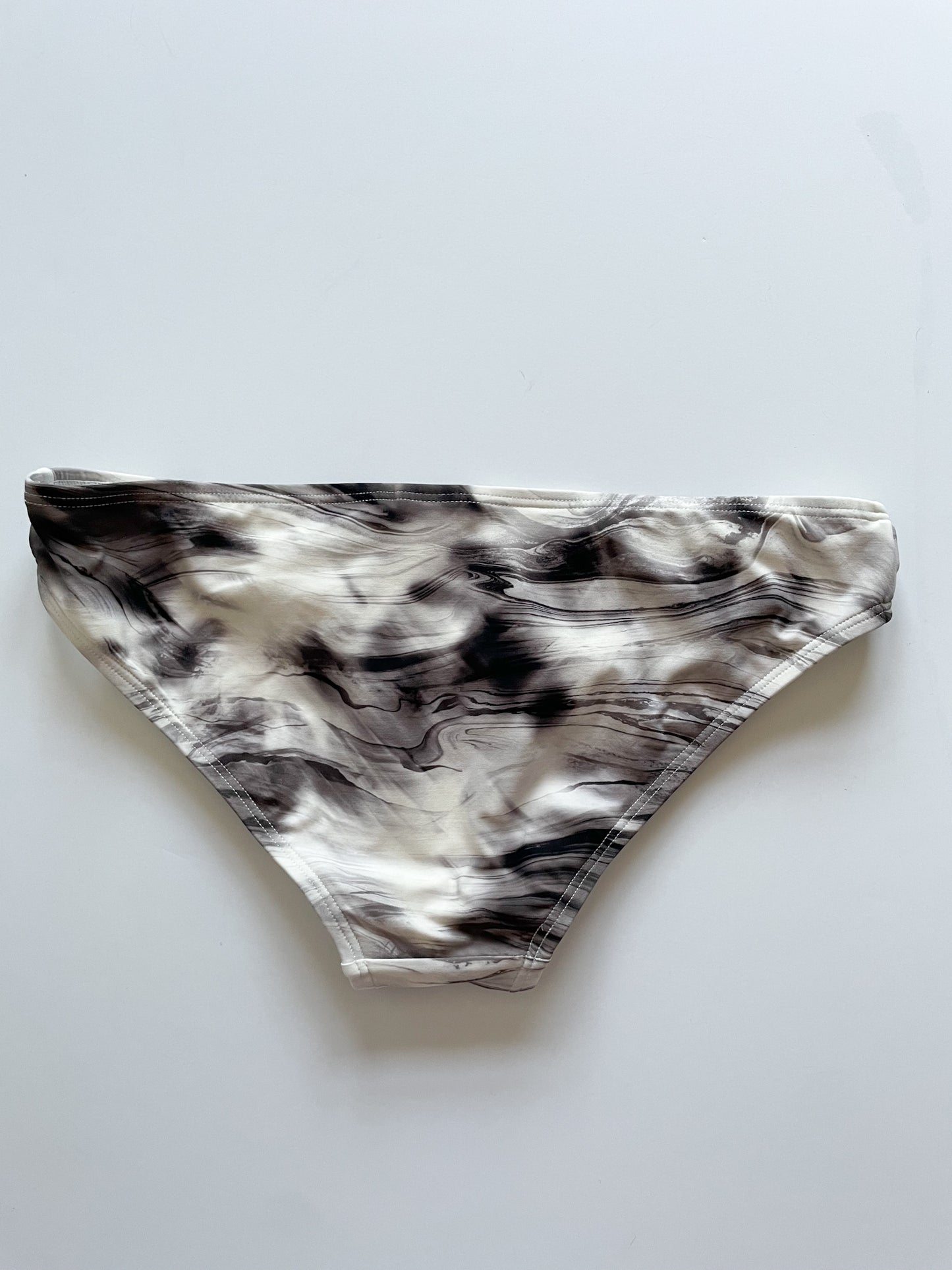 GAP Grey White Marble Classic Bikini Bottom - Large