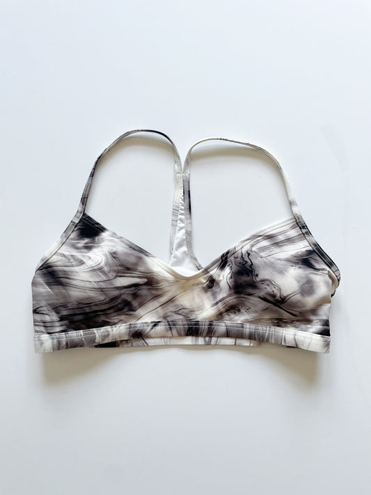 GAP Grey White Marble Scoopneck Racerback Bikini Top - Medium