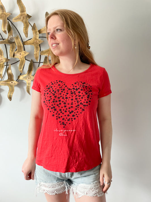 EDC Red Heart Graphic T-Shirt - Medium