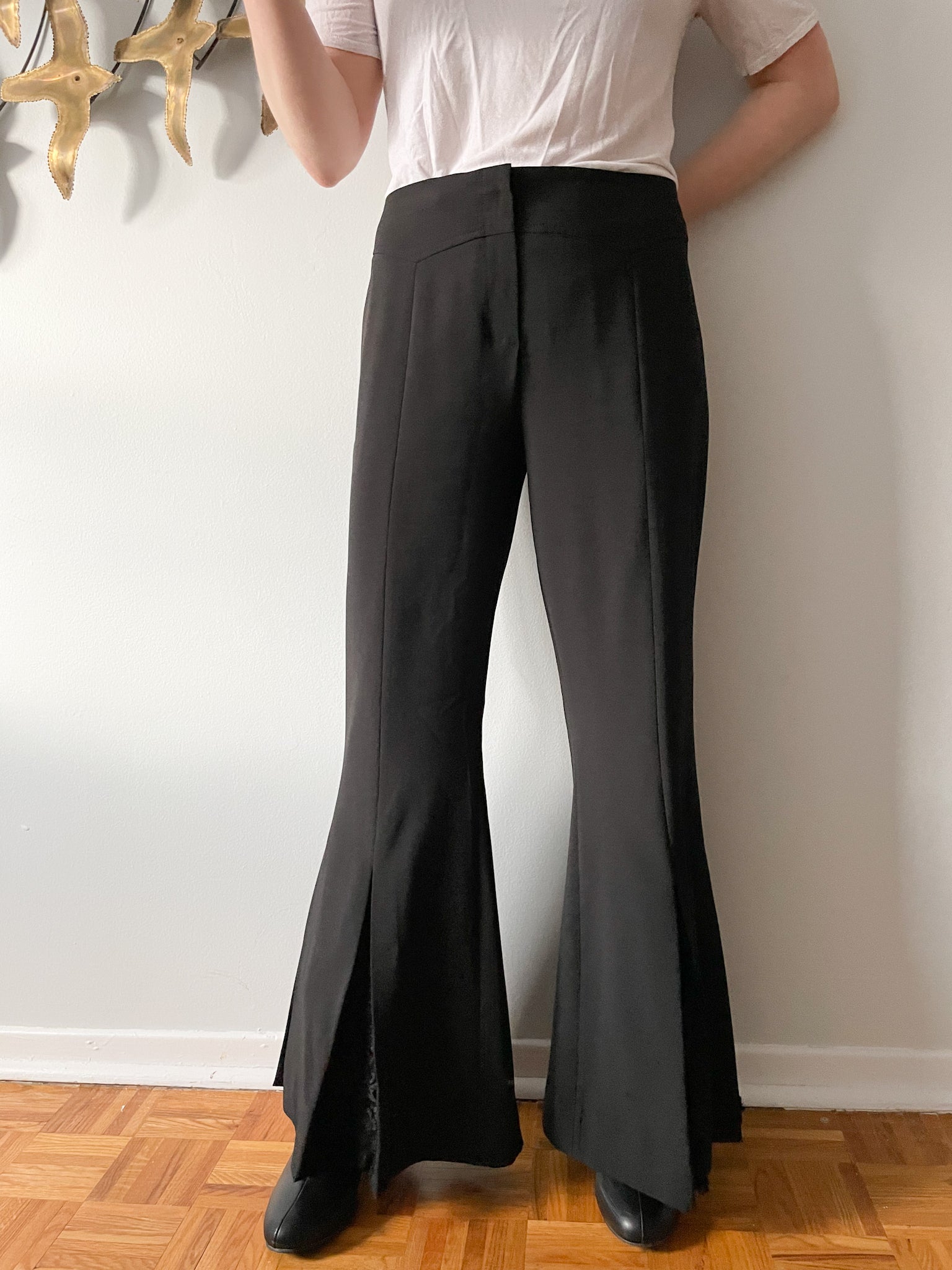 Miss Tic Black High Rise Lace High Rise Flare Trouser Pants - Large Le Prix Fashion & Consulting Miss Tic Black High Rise Lace High Rise Flare Trouser Pants - Large Le Prix Fashion & Consulting