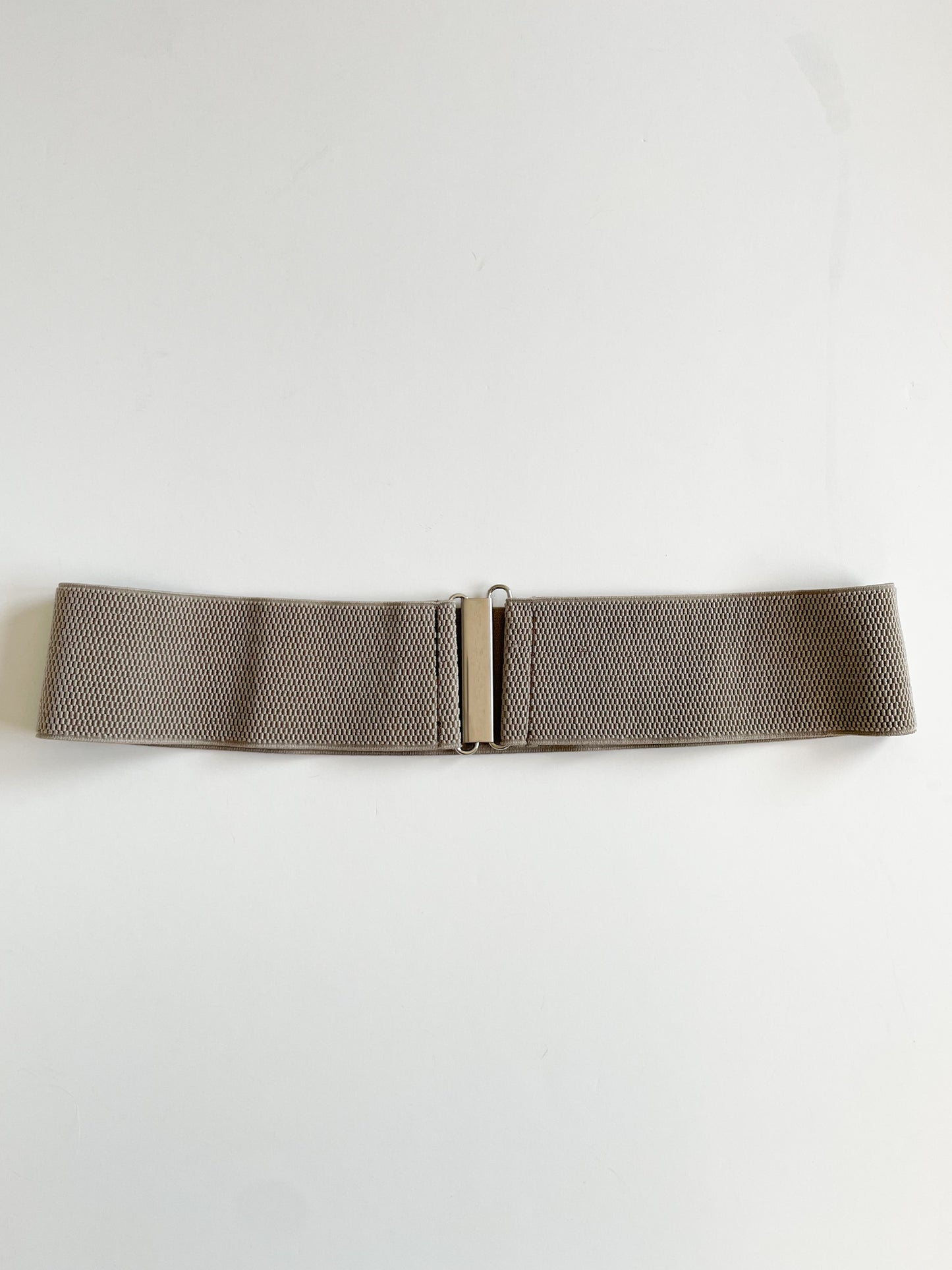 Grey Taupe Stretch Elastic Waist Belt - L/XL (34-52" waist)