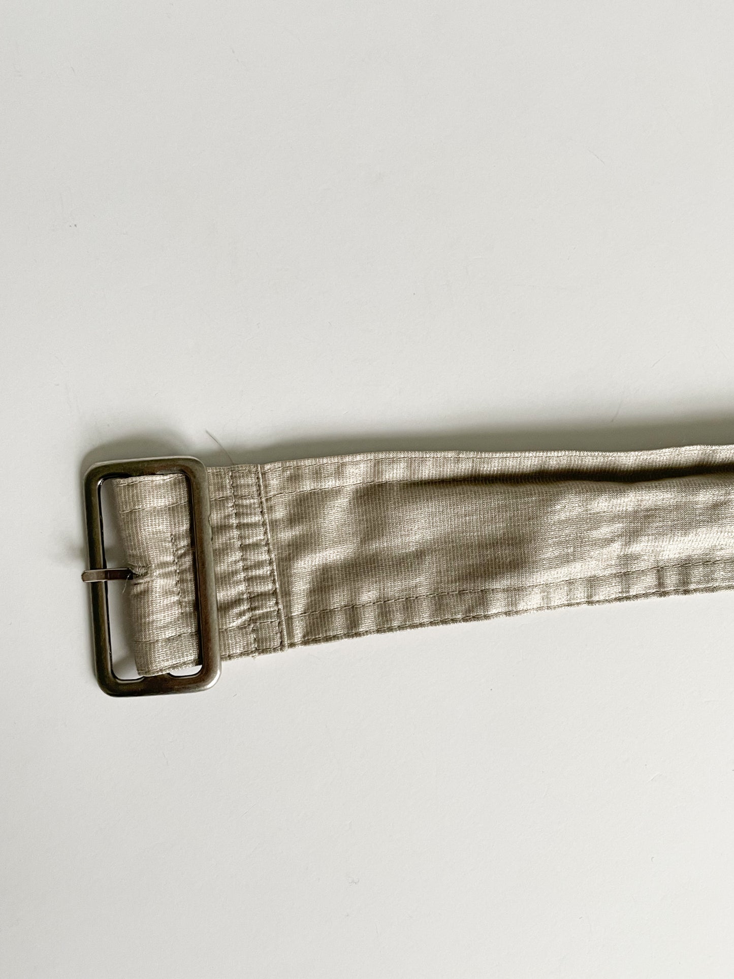 Silver Taupe Utilitarian Wide Belt - L/XL (35-41")