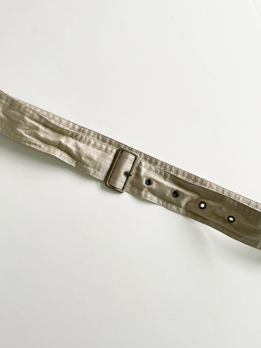Silver Taupe Utilitarian Wide Belt - L/XL (35-41")