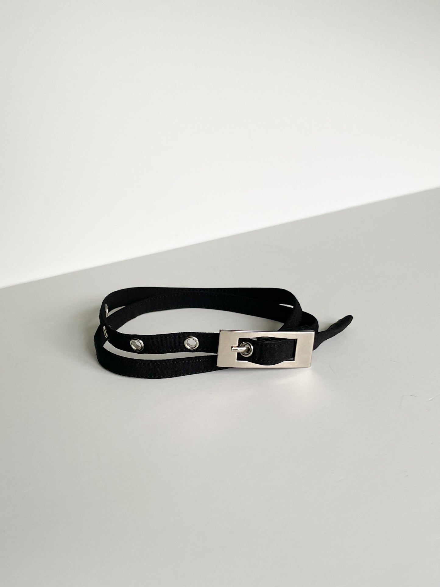 Black Fabric Skinny Belt - XXS (20.5-25")