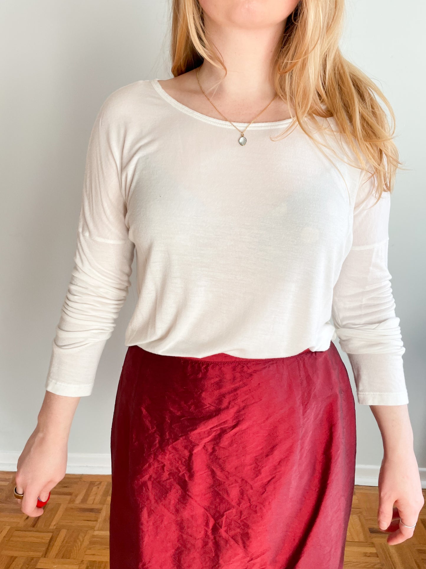 Banana Republic White Soft Draping Tunic Top - Small