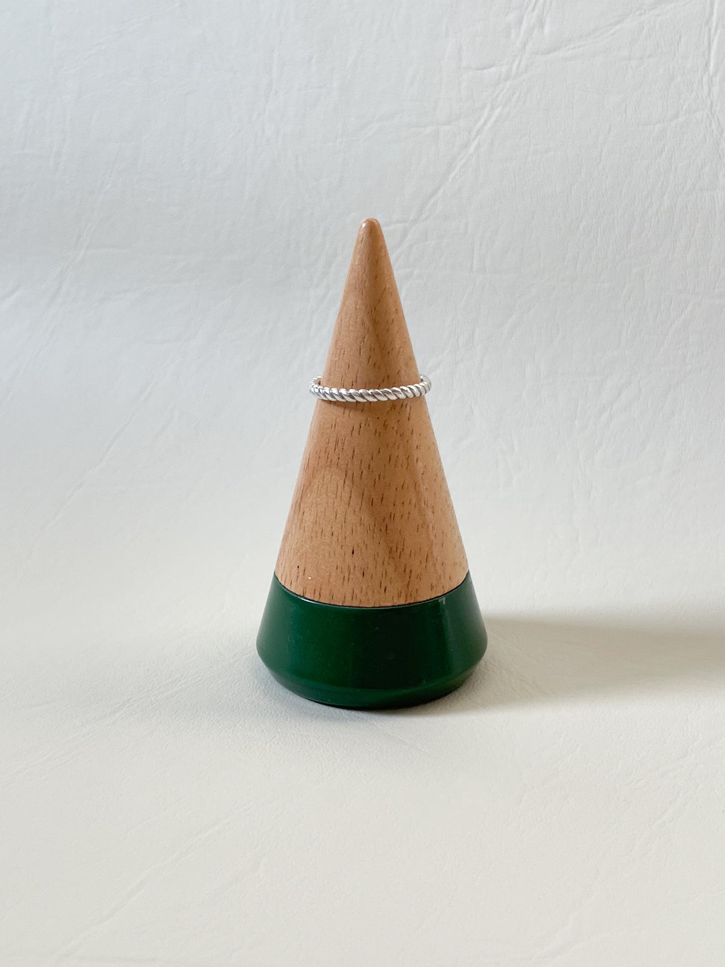 Umbra Wooden Green Base Ring Holder Cone