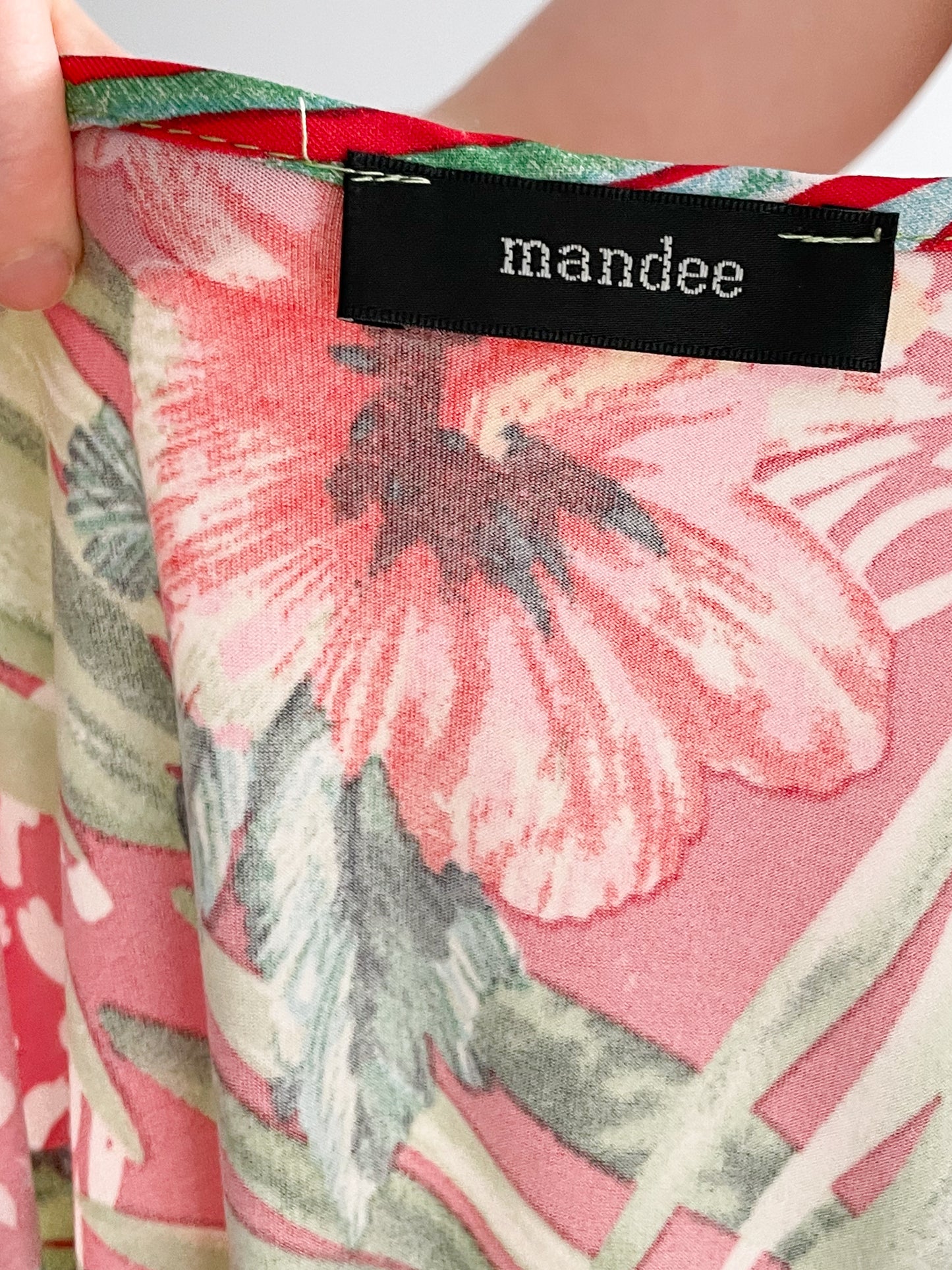 Mandee Hibiscus Floral Sleeveless Tropical Dress - M/L