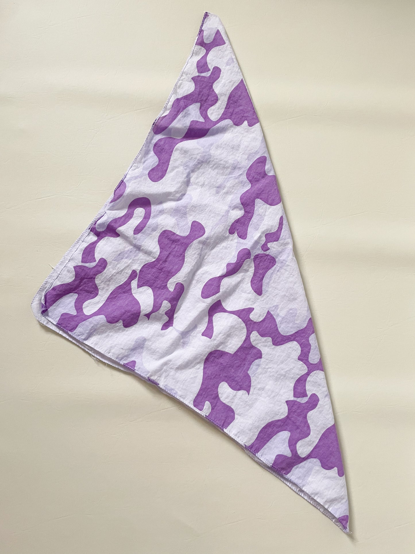 Lilac Purple Paisley Camo Cotton Bandana Headband
