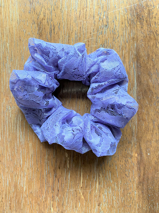 Purple Lace Upcyled Scrunchie