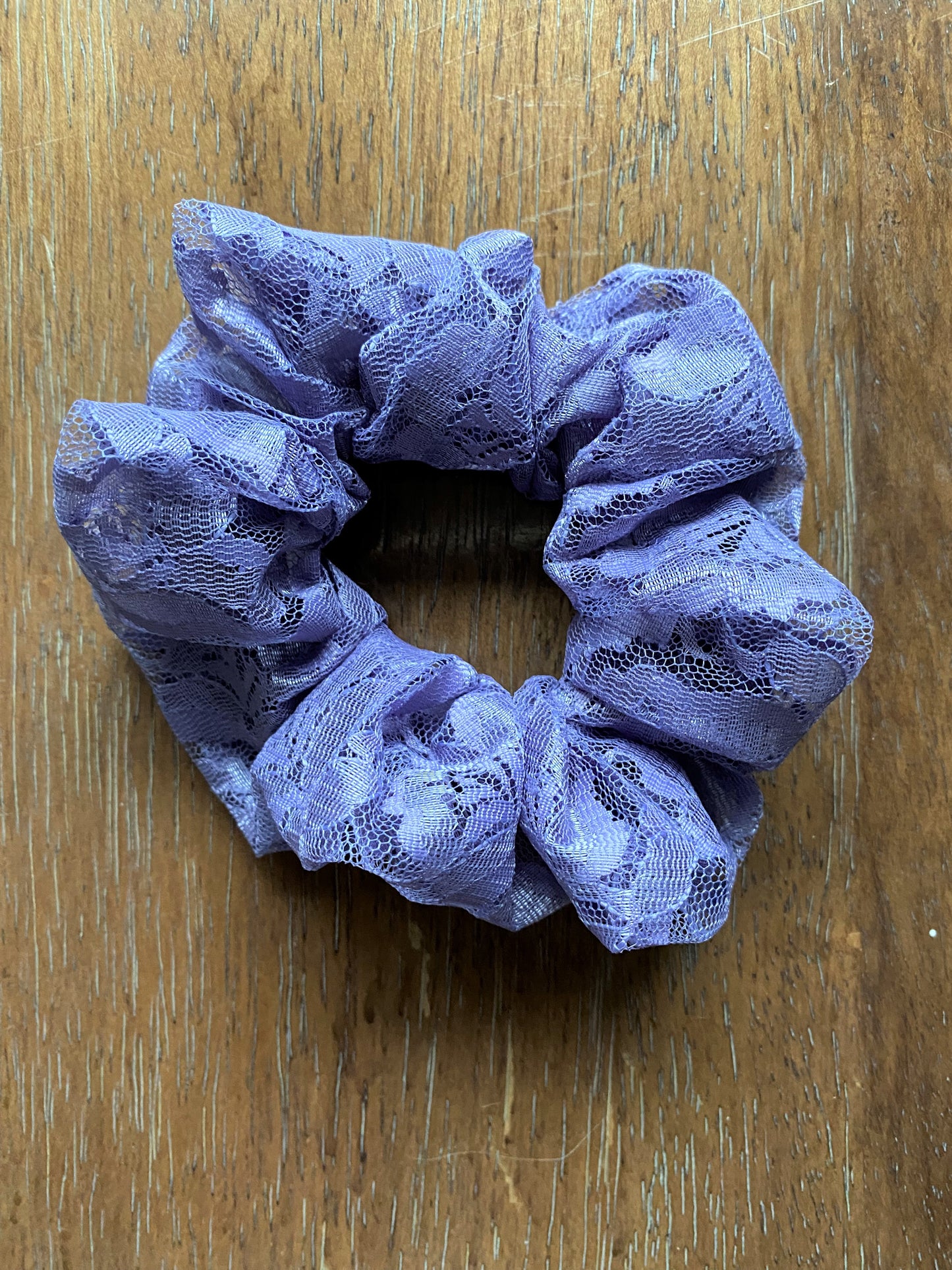 Purple Lace Upcyled Scrunchie