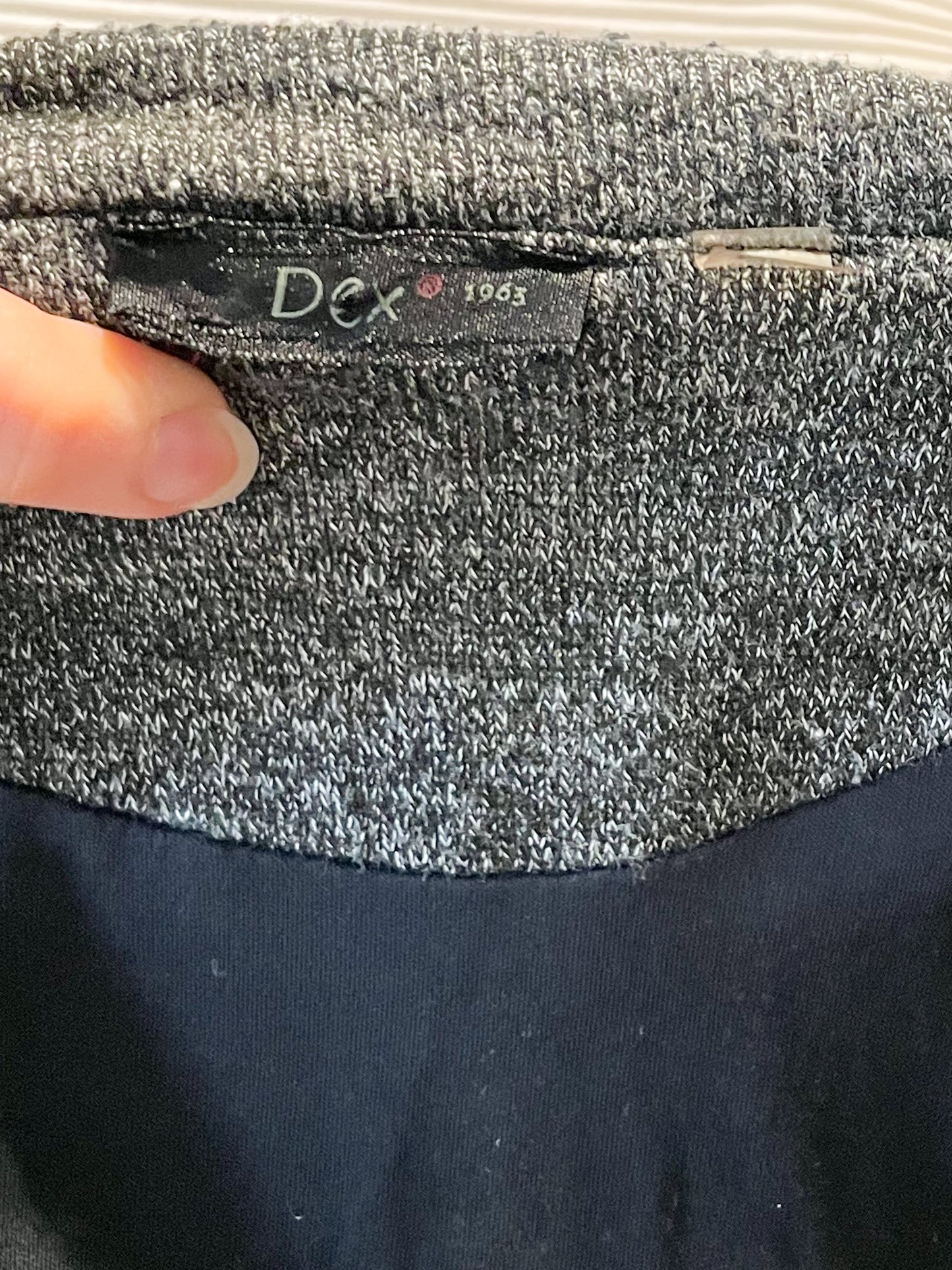Dex Grey Knit Moto Style Zipper Cropped Jacket - XS