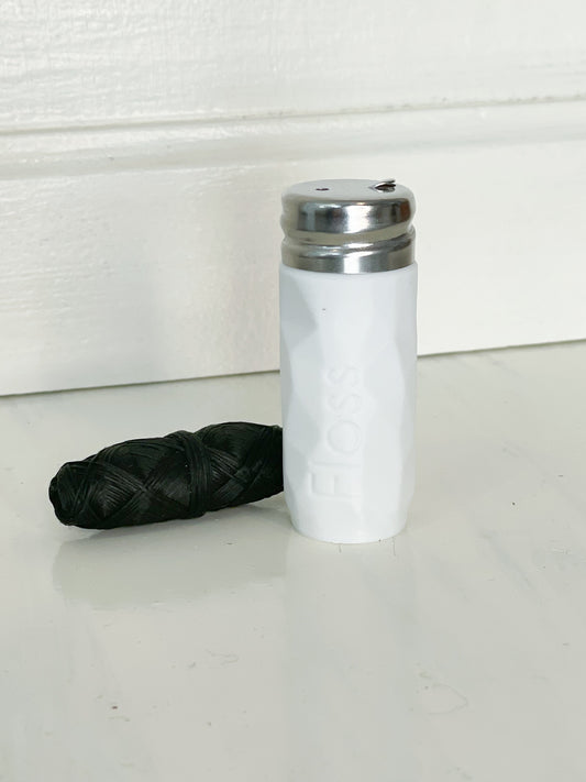 Refillable Travel Floss Canister with Mint Silk Floss - 100% Recycled Plastic