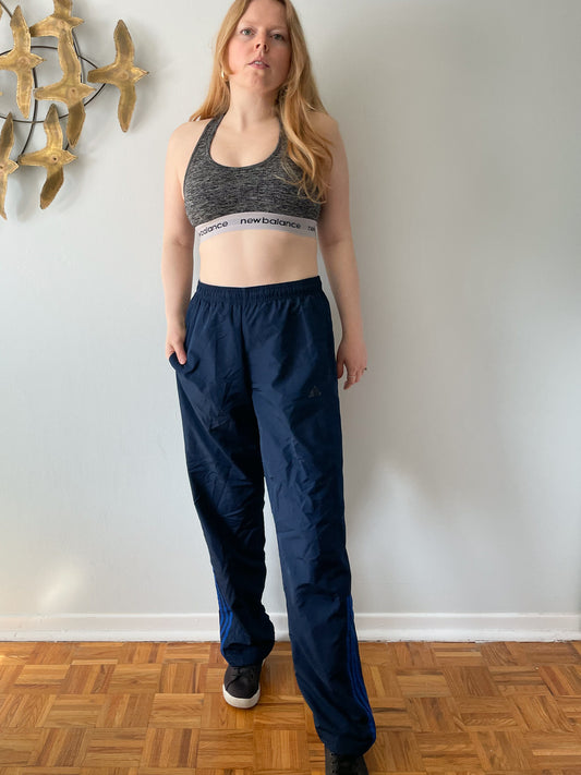 Adidas Navy High Rise Track Pants - Medium