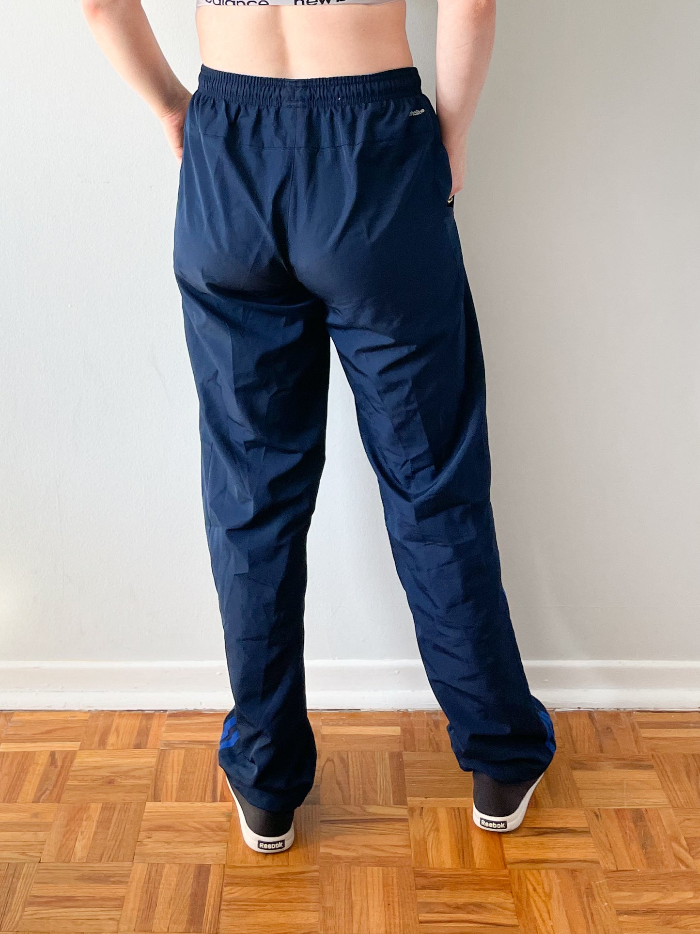 Adidas Navy High Rise Track Pants - Medium