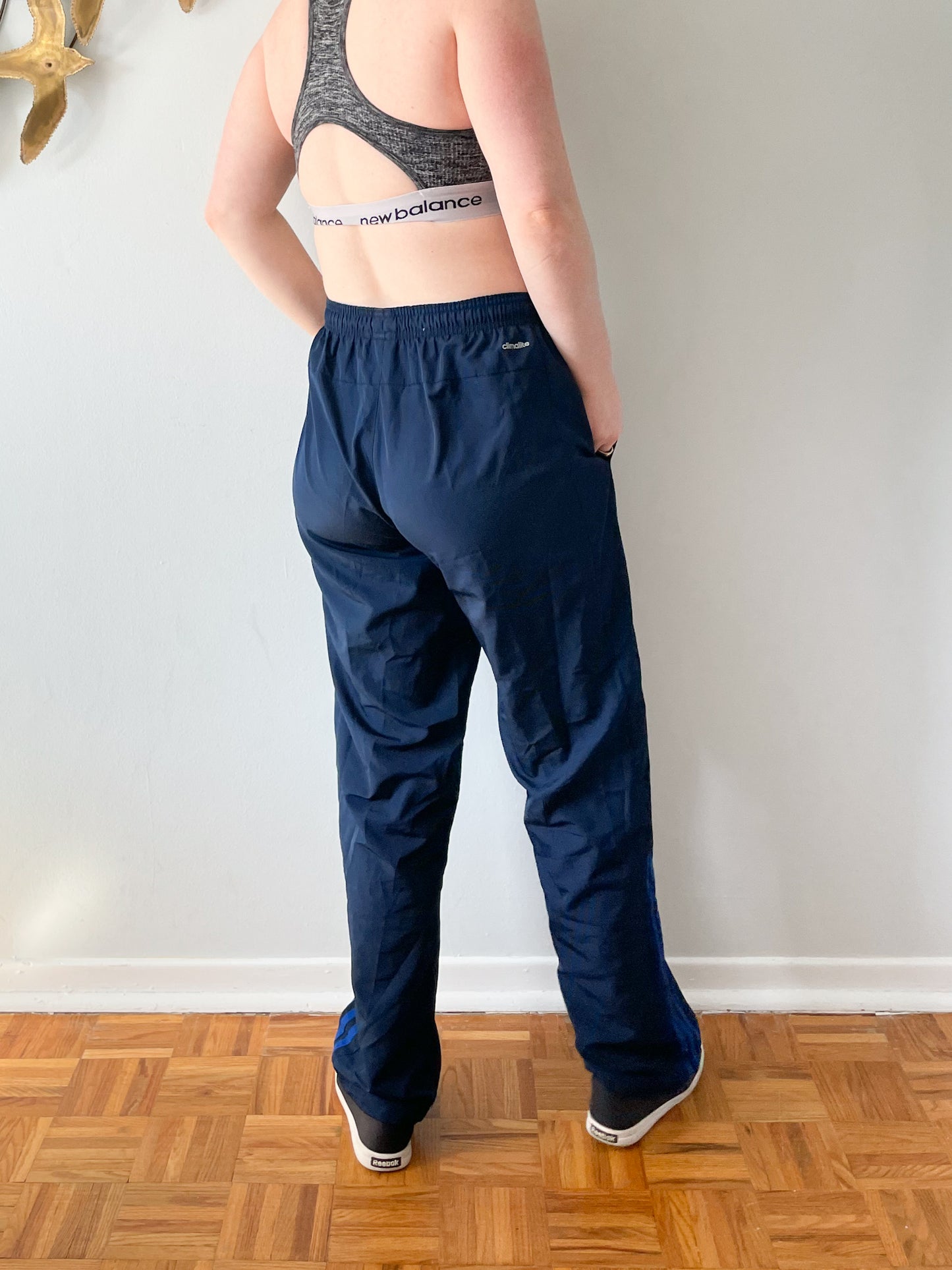 Adidas Navy High Rise Track Pants - Medium