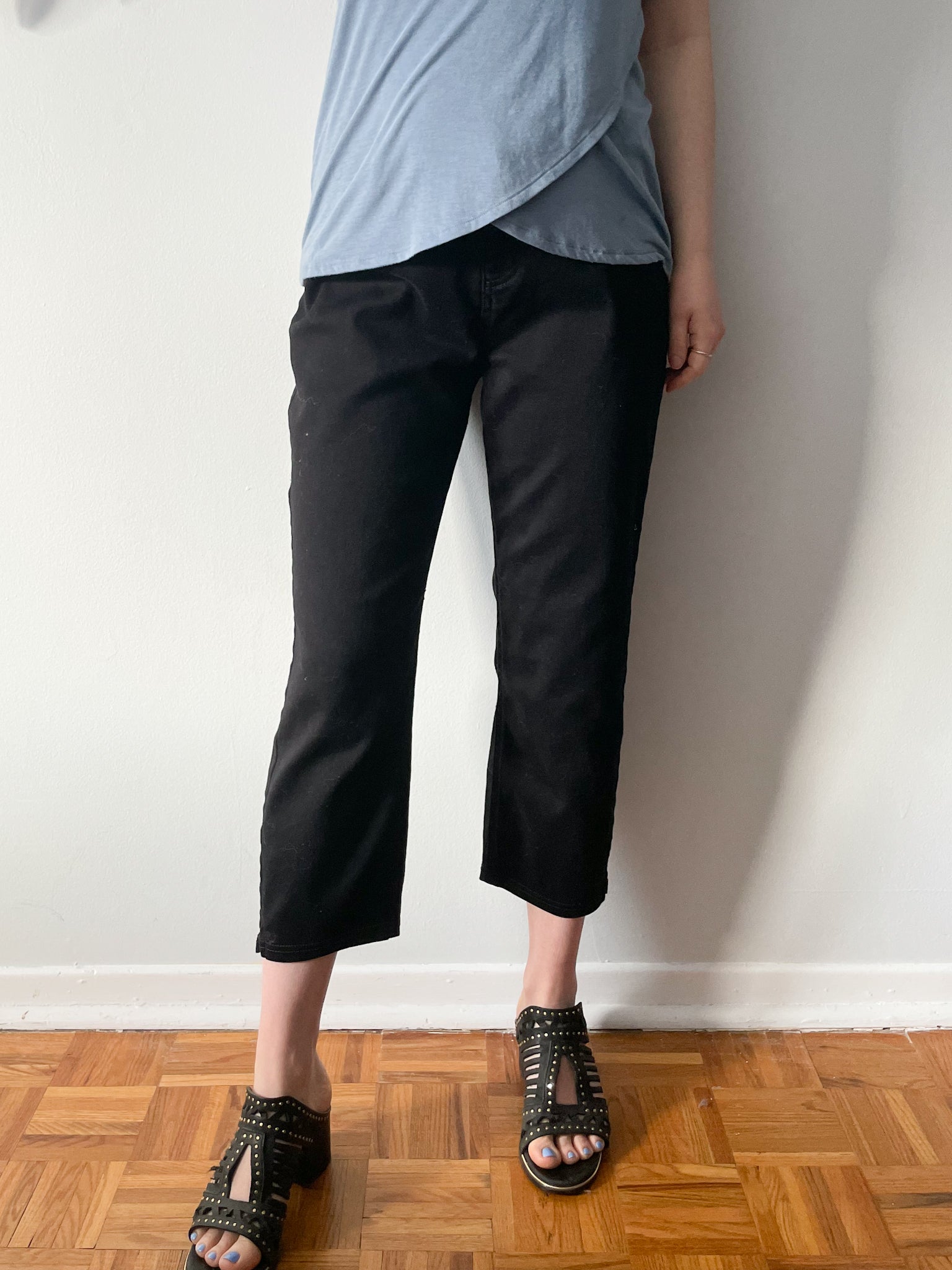 Capri Pants Black Denim from Vivien of Holloway