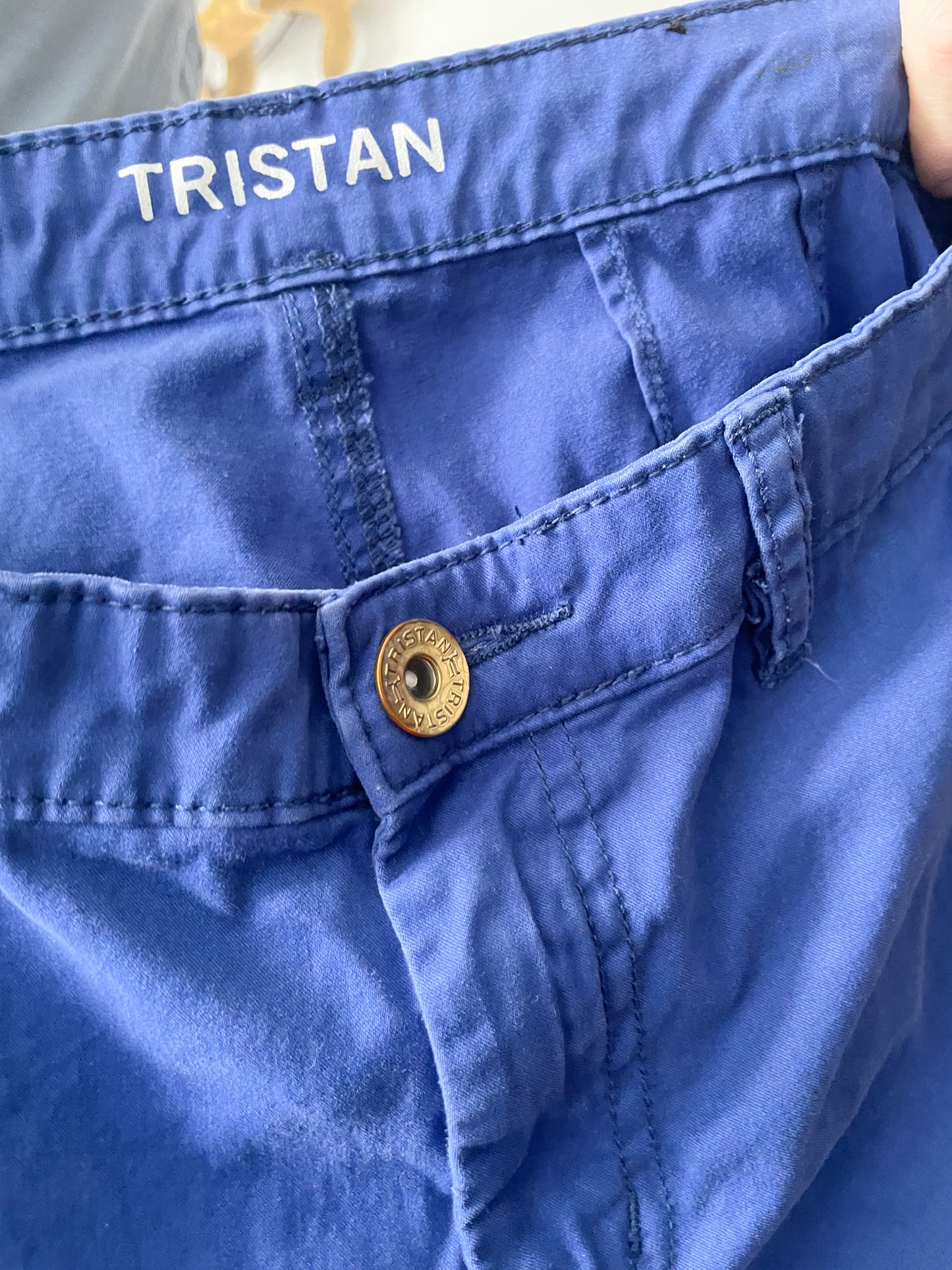 Tristan Royal Blue Mid Rise Tapered Pants - Large