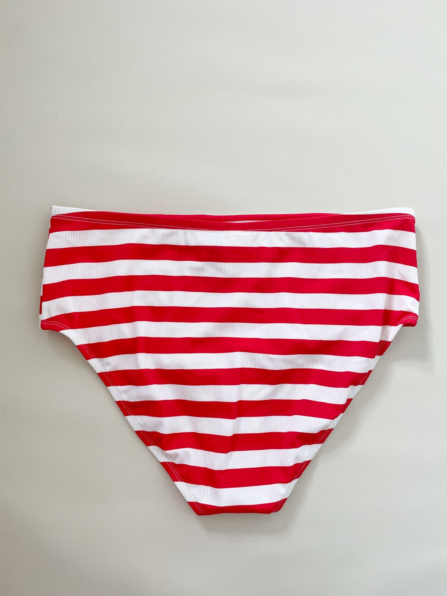 California Sunshine Red and White Striped Bikini Bottoms NWT - 1X