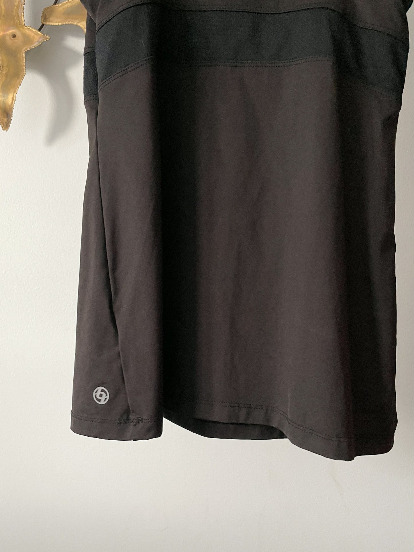Lija Black Paneled Workout Golf Camisole with Built in Sports Bra - Small
