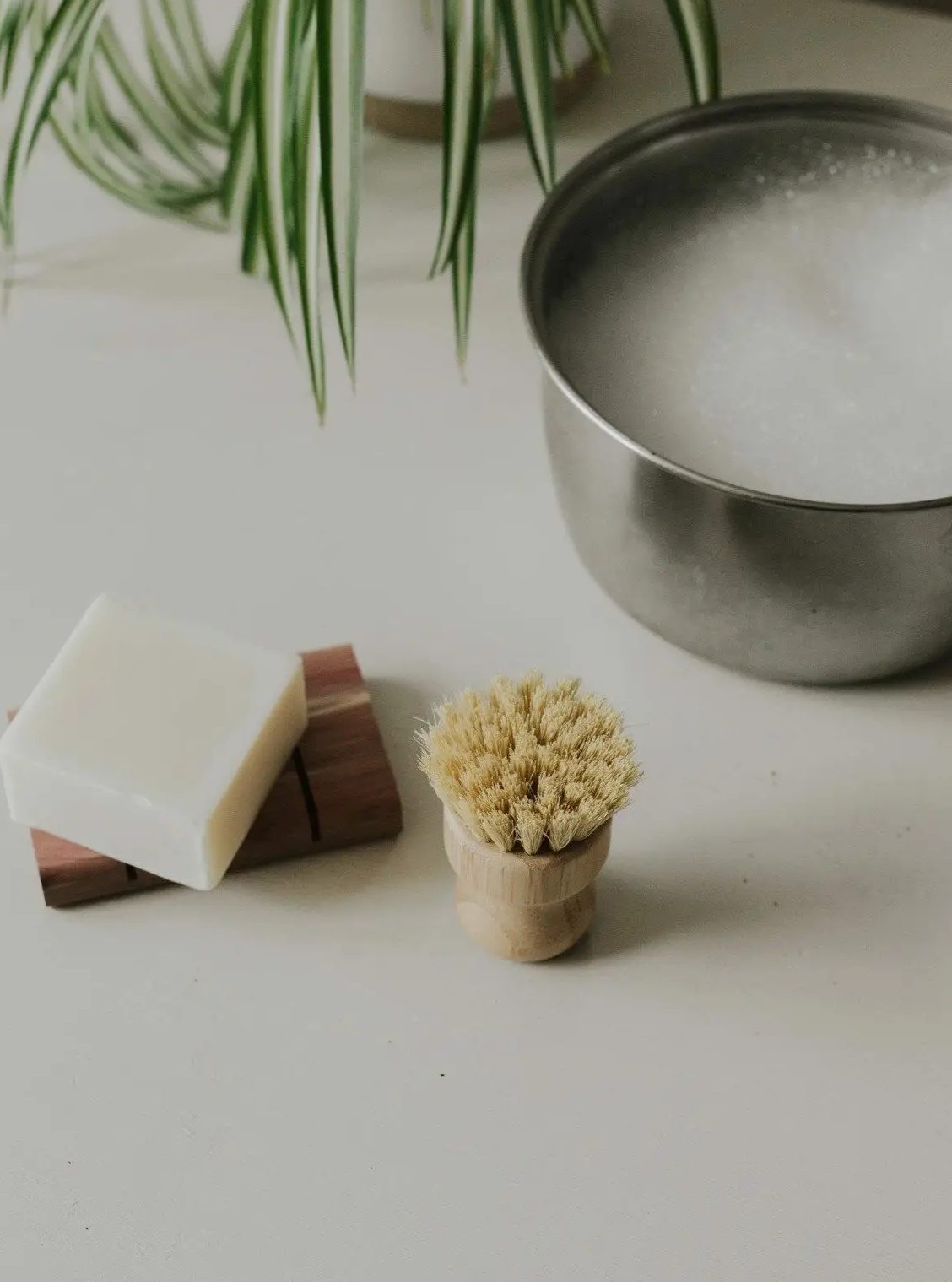 Bamboo Pot Dish Brush | Sisal Fibre Dish Brush