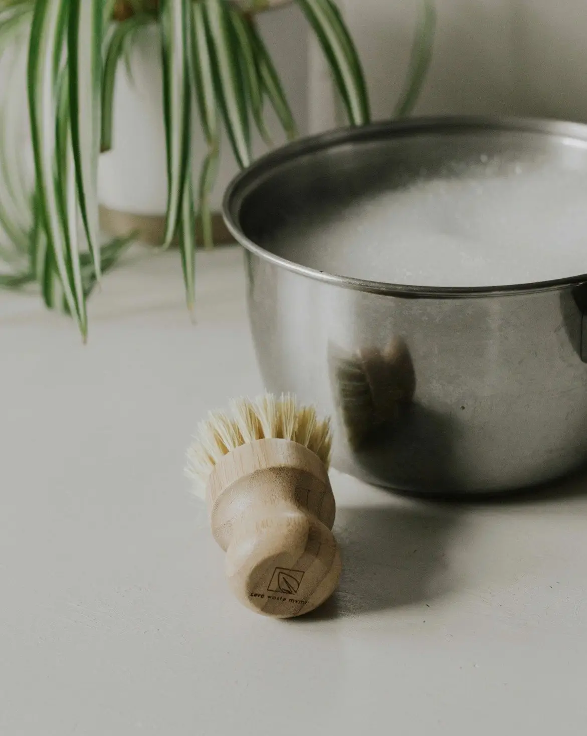 Bamboo Pot Dish Brush | Sisal Fibre Dish Brush