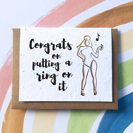 Put A Ring On It Plantable Greeting Card
