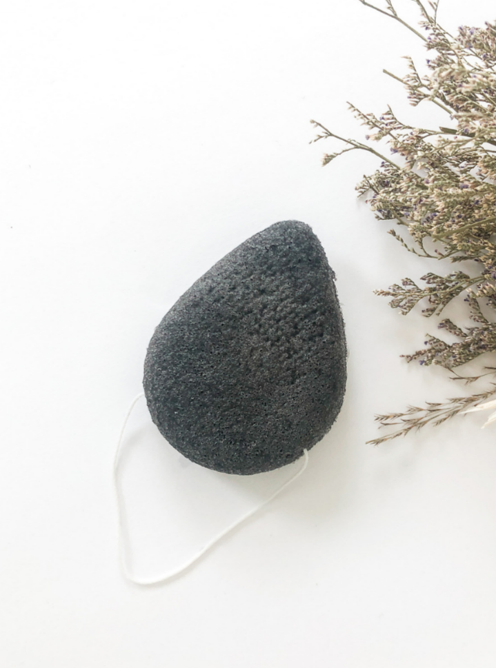 Charcoal Konjac Sponge - Organic, Vegan + Biodegradable